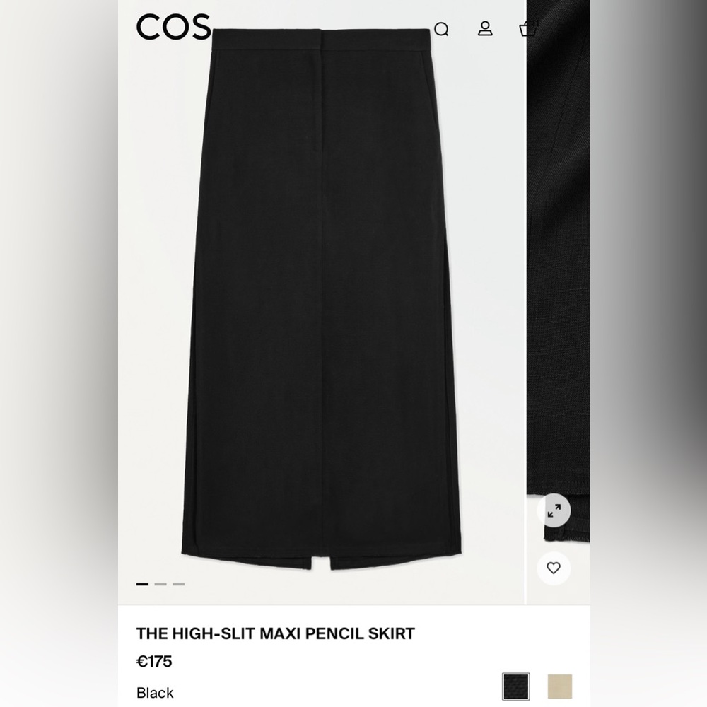 COS Elegant Black Pencil Skirt